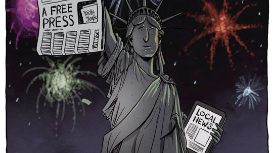 America started as local news. Local newspapers delivered it.