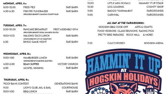 HOGSKIN HOLIDAYS 2026 SCHEDULE OF EVENTS