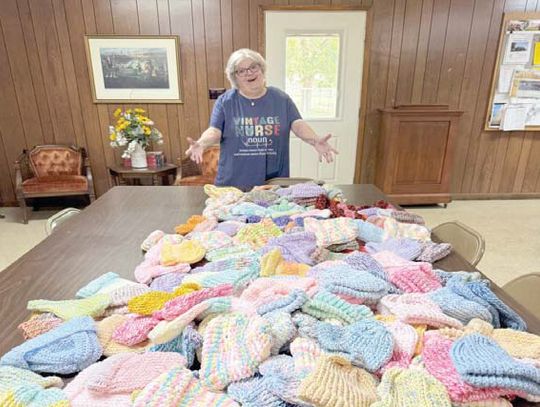 Hampton/Faustina Methodist Churches Prayer Shawl and Tuesday Ministries Celebrate Irma Sneed for making over 800 Children’s Hats