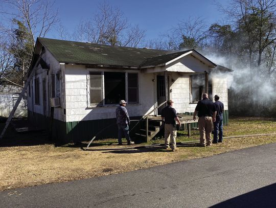 Law Enforcement Responds to House Fire