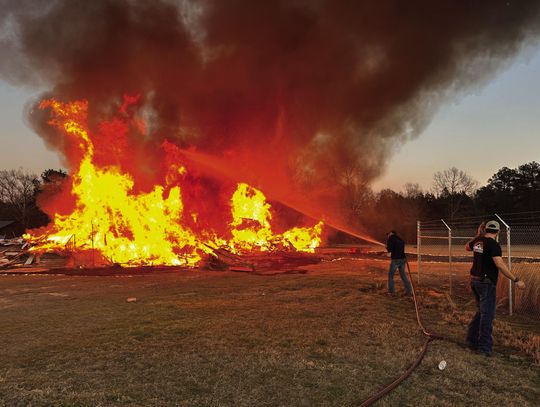 Old Church of Christ Building Burns in Controlled Fire