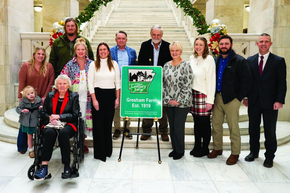 Governor Sanders Inducts Calhoun County 2025 Farm Family Gresham Family Farms into the Arkansas Century Farm Program Governor Sanders Inducts Calhoun County 2025 Farm Family Gresham Family Farms into the Arkansas Century Farm Program