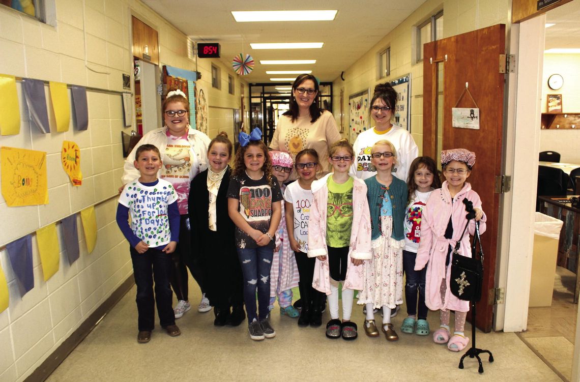 Hampton Elementary Celebrates the 100th Day of School Kids dressed