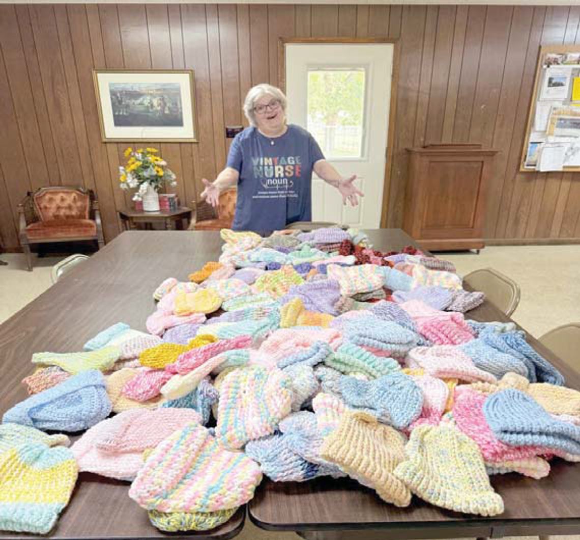 Hampton/Faustina Methodist Churches Prayer Shawl and Tuesday Ministries Celebrate Irma Sneed for making over 800 Children’s Hats